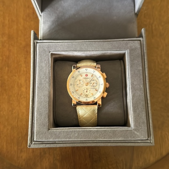 Michele rose gold chronograph